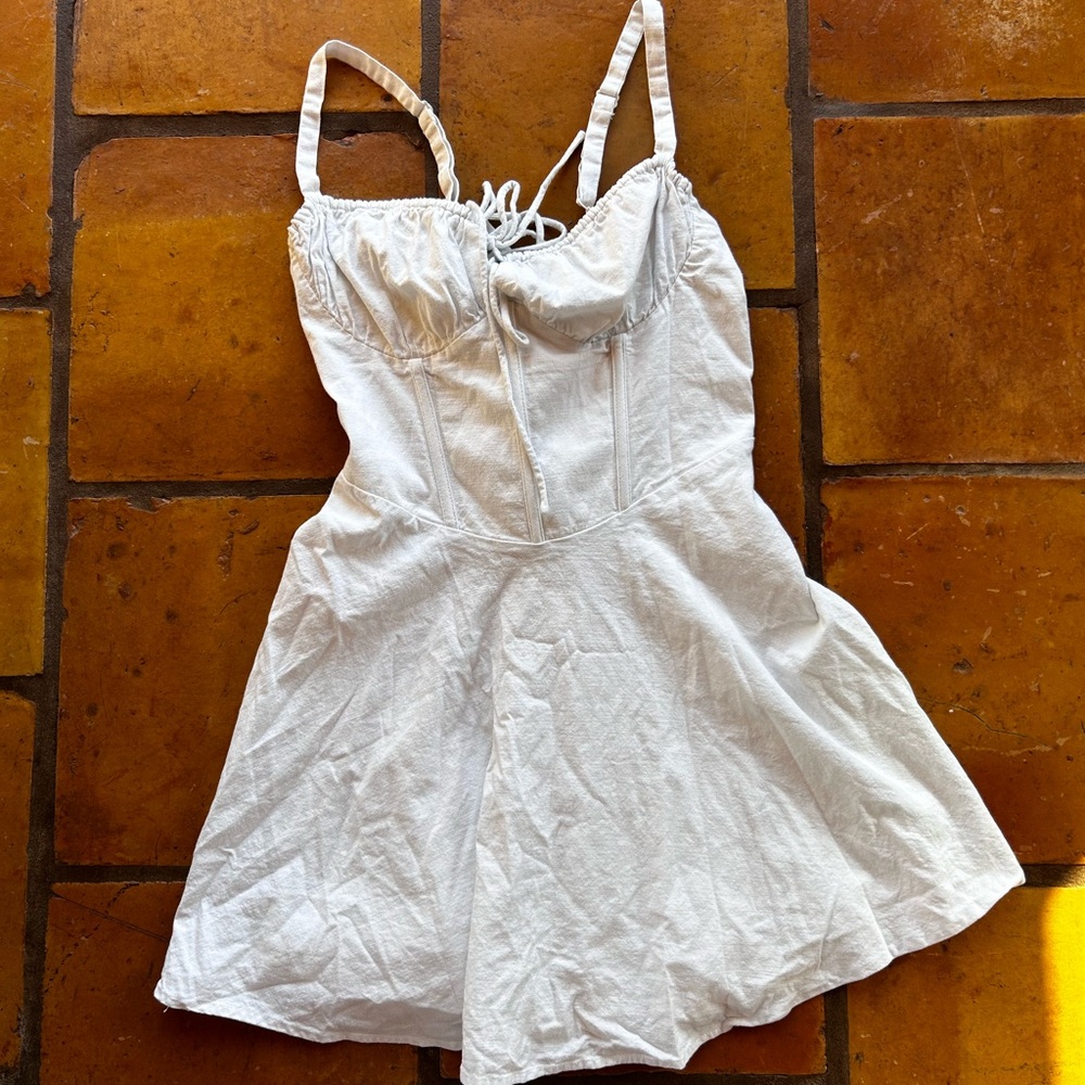 Windsor Lace-Up Mini Dress